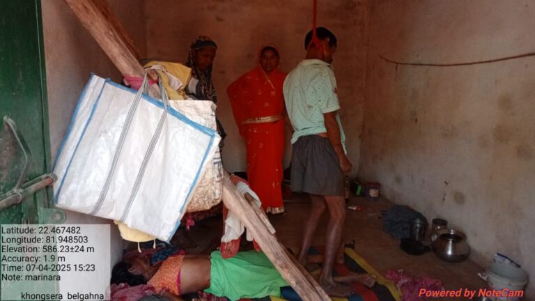 आरोपी ने शराब पीने के लिए मांगा पैसा…पत्नी ने देने से किया इंकार…टांगी से हत्या करने के बाद आदिवसी पति फांसी पर झूला