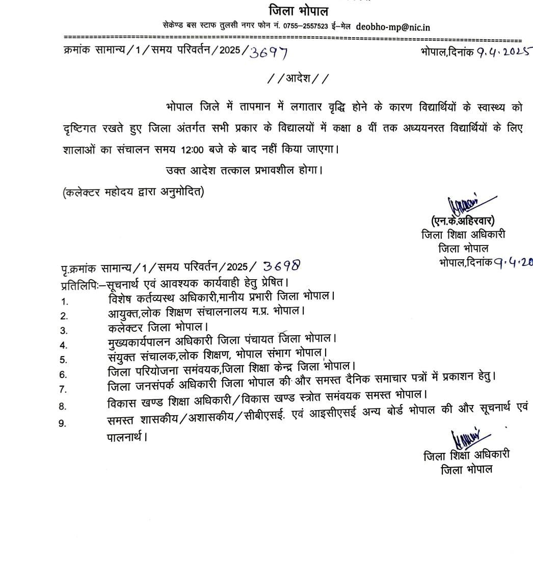 School timing change: 43 डिग्री के पार पारा, स्कूलों का टाइम बदला, इन जिलों में लू से बढ़ा खतरा School timing change: 43 डिग्री के पार पारा, स्कूलों का टाइम बदला, इन जिलों में लू से बढ़ा खतरा