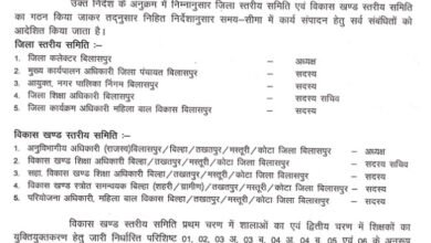 स्कूलों और शिक्षकों का युक्तियुक्तकरण,बनी जिला व विकासखंड स्तरीय कमेटी