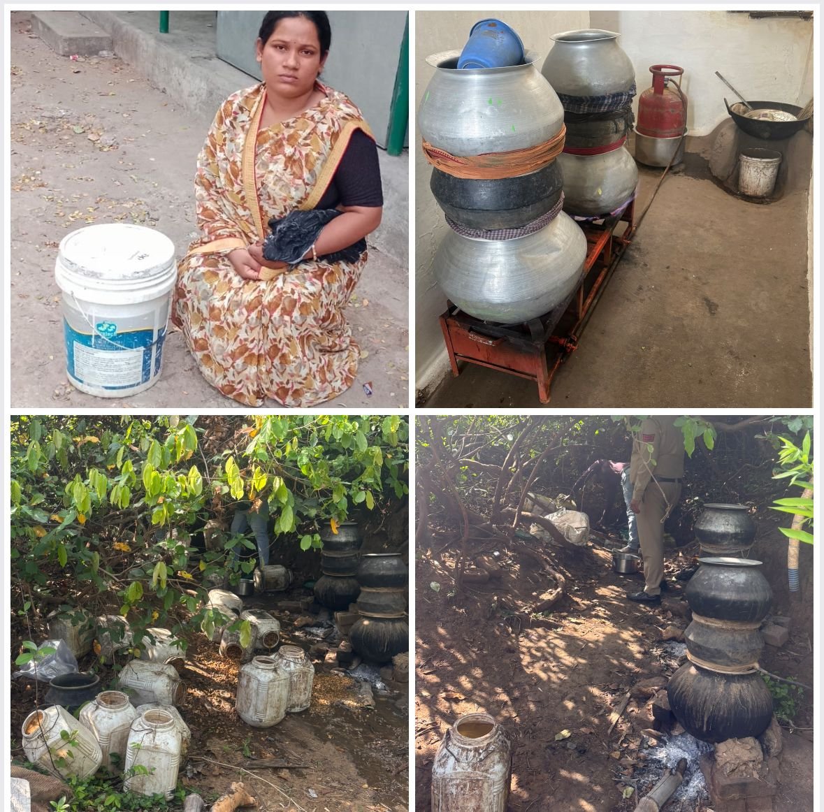 तीन ठिकानों पर आबकारी का धावा…दो गिरफ्तार..भारी मात्रा में शराब समेत 900 किलो लहान जब्त..आबकारी का दावा..आबकारी ने बनाया रिकार्ड