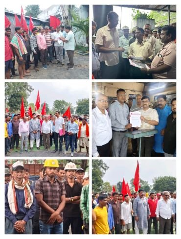 CG NEWS:SECL विश्रामपुर: दलाली के आरोप लगे..!संयुक्त कोयला मजदूर संघ ने धरना-प्रदर्शन और आंदोलन किया