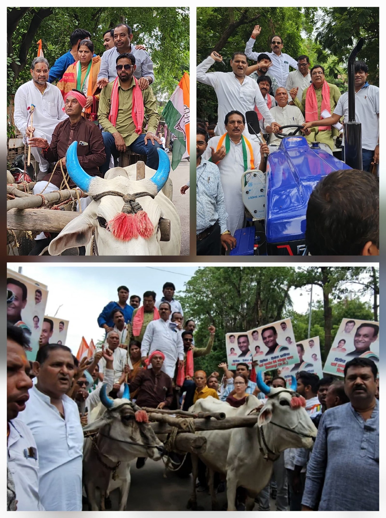 बैलगाड़ी और ट्रैक्टर कलेक्ट्रेट से पहुंचे कांग्रेसी…खाद बीज को लेकर किया अनूठा प्रदर्शन..शिक्षा विभाग को भी घेरा बैलगाड़ी और ट्रैक्टर कलेक्ट्रेट से पहुंचे कांग्रेसी…खाद बीज को लेकर किया अनूठा प्रदर्शन..शिक्षा विभाग को भी घेरा