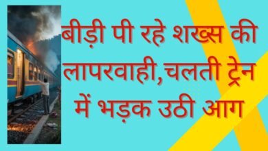 बीड़ी पी रहे शख्स की लापरवाही से चलती ट्रेन में भड़क उठी आग