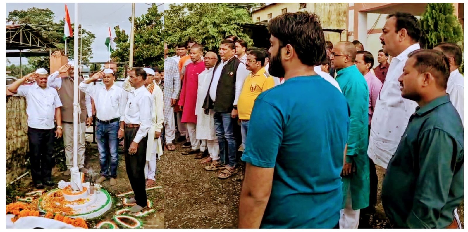 भारसाधक अधिकारी ने किया ध्वजारोहण.. पौधरोपण के साथ मनाया स्वतंत्रता दिवस
