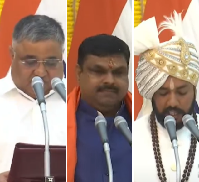 CG NEWS:गजेन्द्र यादव,गुरु खुशवंत साहेब और राजेश अग्रवाल बने मंत्री, राज्यपाल नें दिलाई शपथ CG NEWS:गजेन्द्र यादव,गुरु खुशवंत साहेब और राजेश अग्रवाल बने मंत्री, राज्यपाल नें दिलाई शपथ