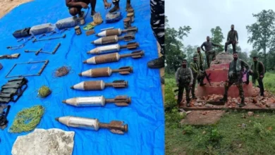 बीजापुर: सुरक्षा बलों की बड़ी कार्रवाई, नक्सली स्मारक ध्वस्त और हथियारों का जखीरा बरामद