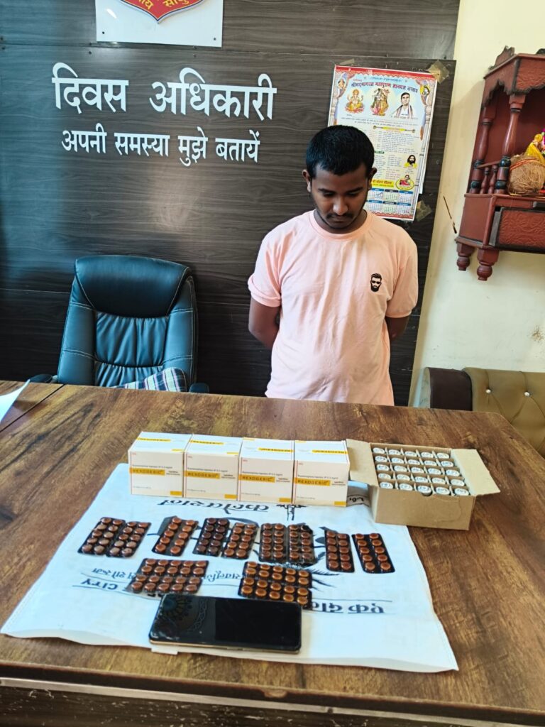 पुलिस की बड़ी कार्रवाई: प्रतिबंधित इंजेक्शन-टैबलेट बेचने वाला गिरफ्तार, साथी युवक फरार