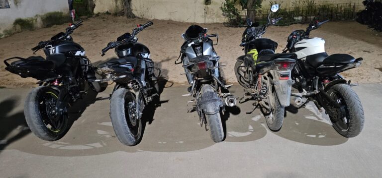 रिवर व्यू बना मौत का खेल मैदान – पुलिस ने बाइक स्टंटबाजों को दबोचा…गाड़ियां जब्त
