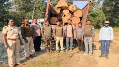 रात के सन्नाटे में पकड़ाया अवैध साल लट्ठों से ठसा-ठस भरा ट्रक!… ड्राइवर फरार, कार्रवाई से वन माफियों में हड़कंप