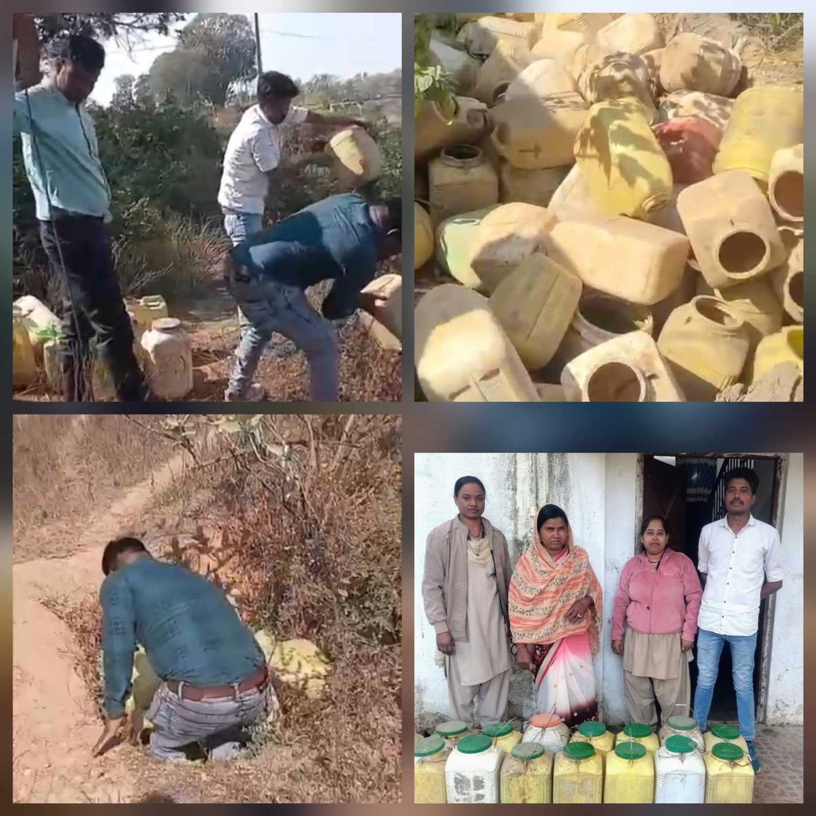 महुआ माफिया पर पुलिस कप्तान का सीधा वार, 225 लीटर शराब जब्त