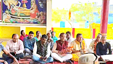 प्रयागराज माघ मेले में शंकराचार्य का अपमान, साधु-संतों व बटुकों की चोटी खींचे जाने के विरोध में बेलतरा में सुंदरकांड का आयोजन