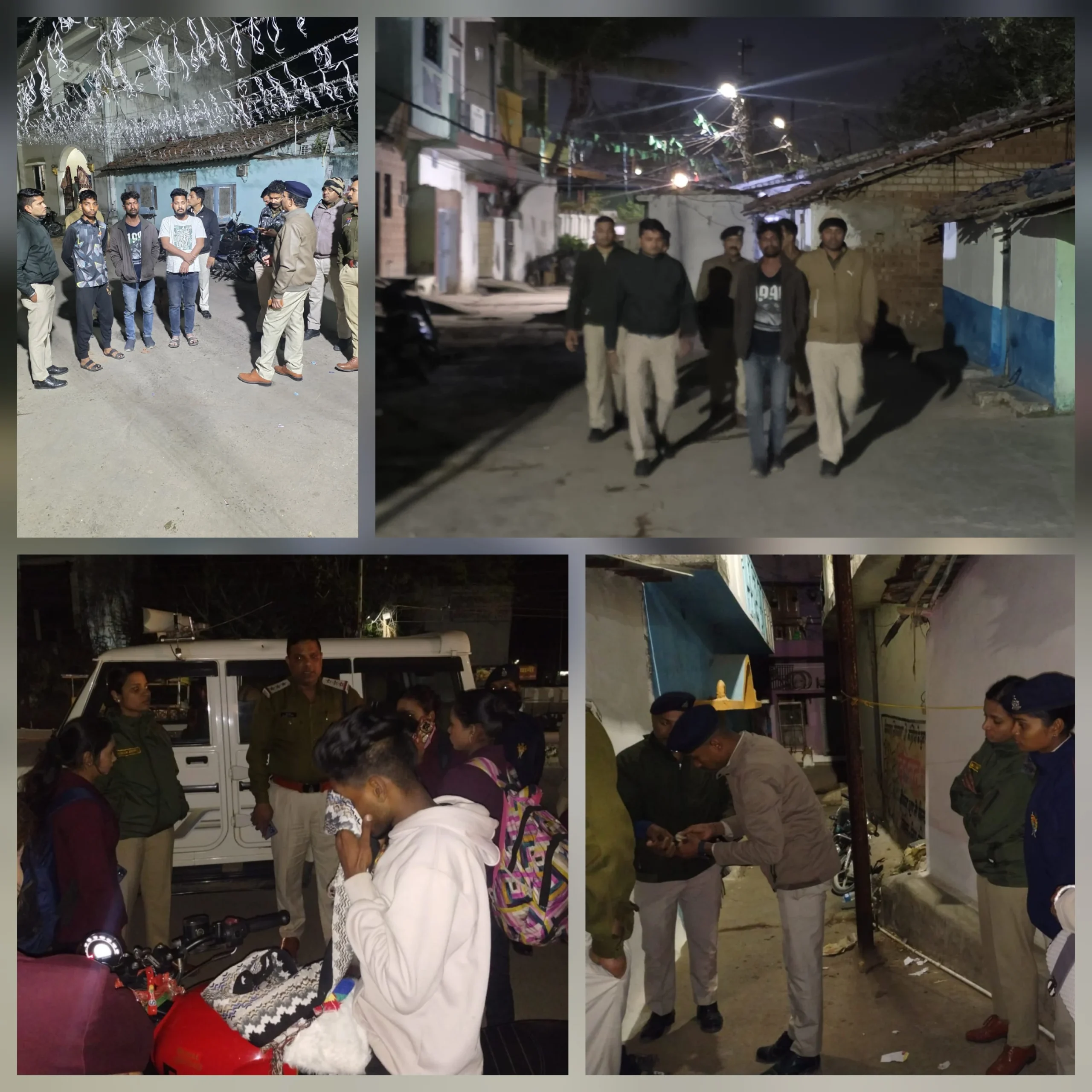 300 जवान सड़क पर, 126 वारंटी सलाखों के पीछे — आधी रात पुलिस का बड़ा ऑपरेशन