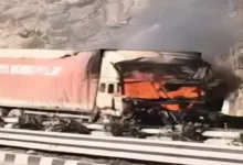 धधकती घाटी, थमा हाईवे: चुटूपालू में ब्रेक फेल कंटेनर बना चालक की चिता