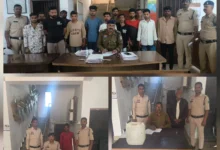 मेगा ऑपरेशन: 14 वारंटी दबोचे, चाकू-शराब जब्त, 16 आरोपी सलाखों के पीछे