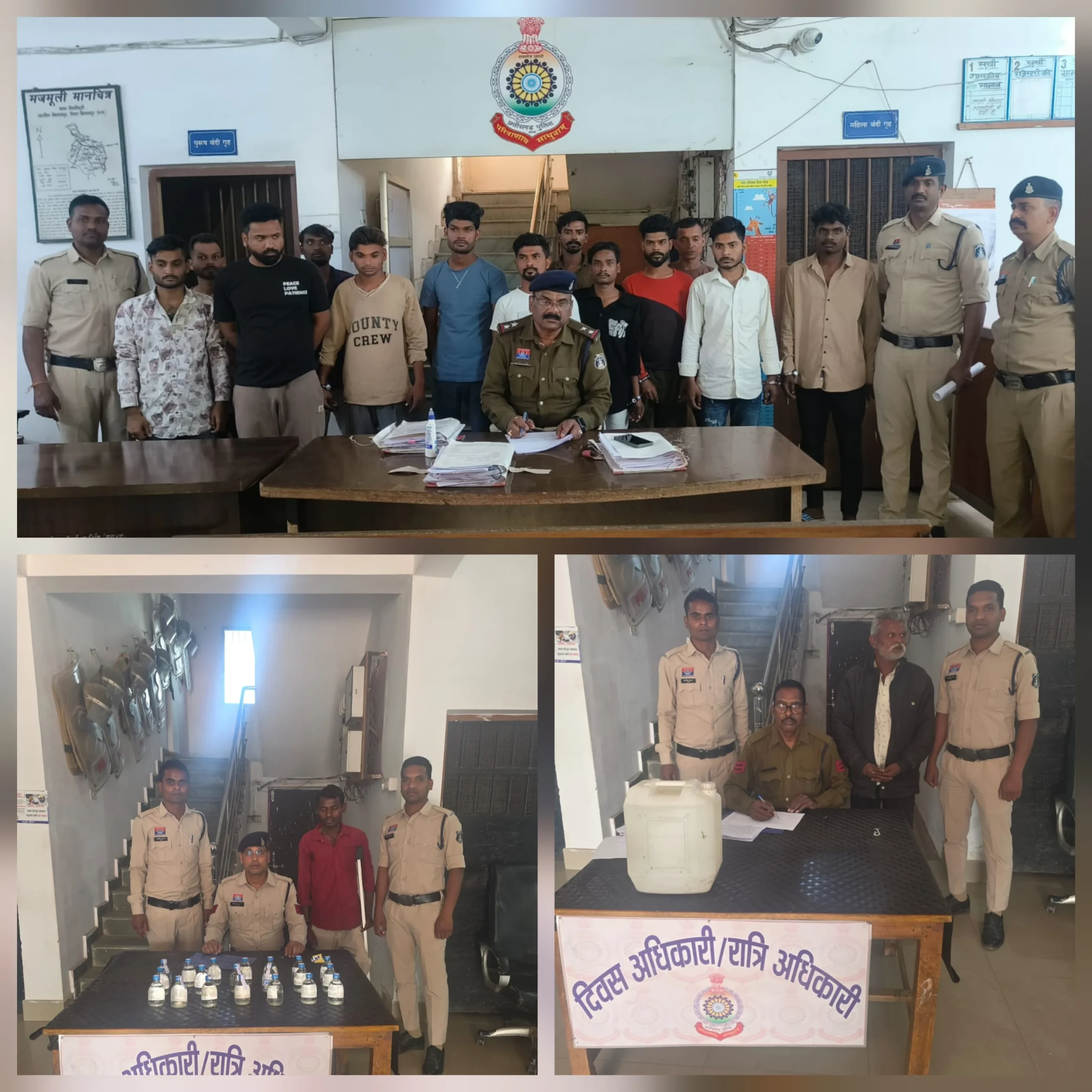 मेगा ऑपरेशन: 14 वारंटी दबोचे, चाकू-शराब जब्त, 16 आरोपी सलाखों के पीछे