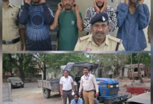 पुलिस की दोहरी कार्रवाई: ट्रैक्टर चोरी का आरोपी गिरफ्तार, गिरफ्त में चाकू लहराने वाले दो युवक