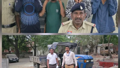 पुलिस की दोहरी कार्रवाई: ट्रैक्टर चोरी का आरोपी गिरफ्तार, गिरफ्त में चाकू लहराने वाले दो युवक