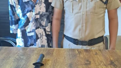 स्टेडियम के पास चाकू के दम पर धमकी, आरोपी पकड़ा गया