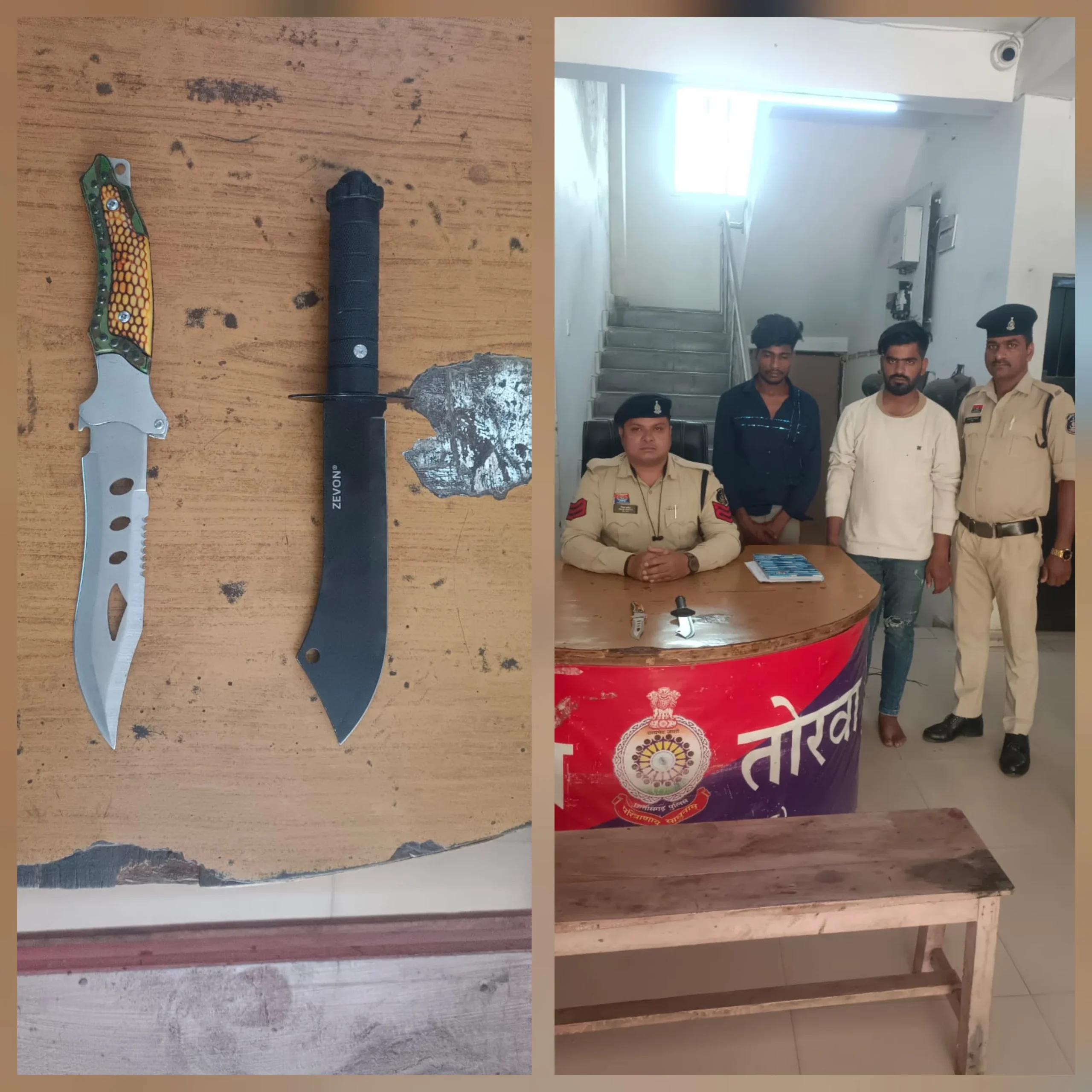 पुलिस का एक्शन: अड्डेबाजों पर वार, धारदार हथियार के साथ 2 गिरफ्तार