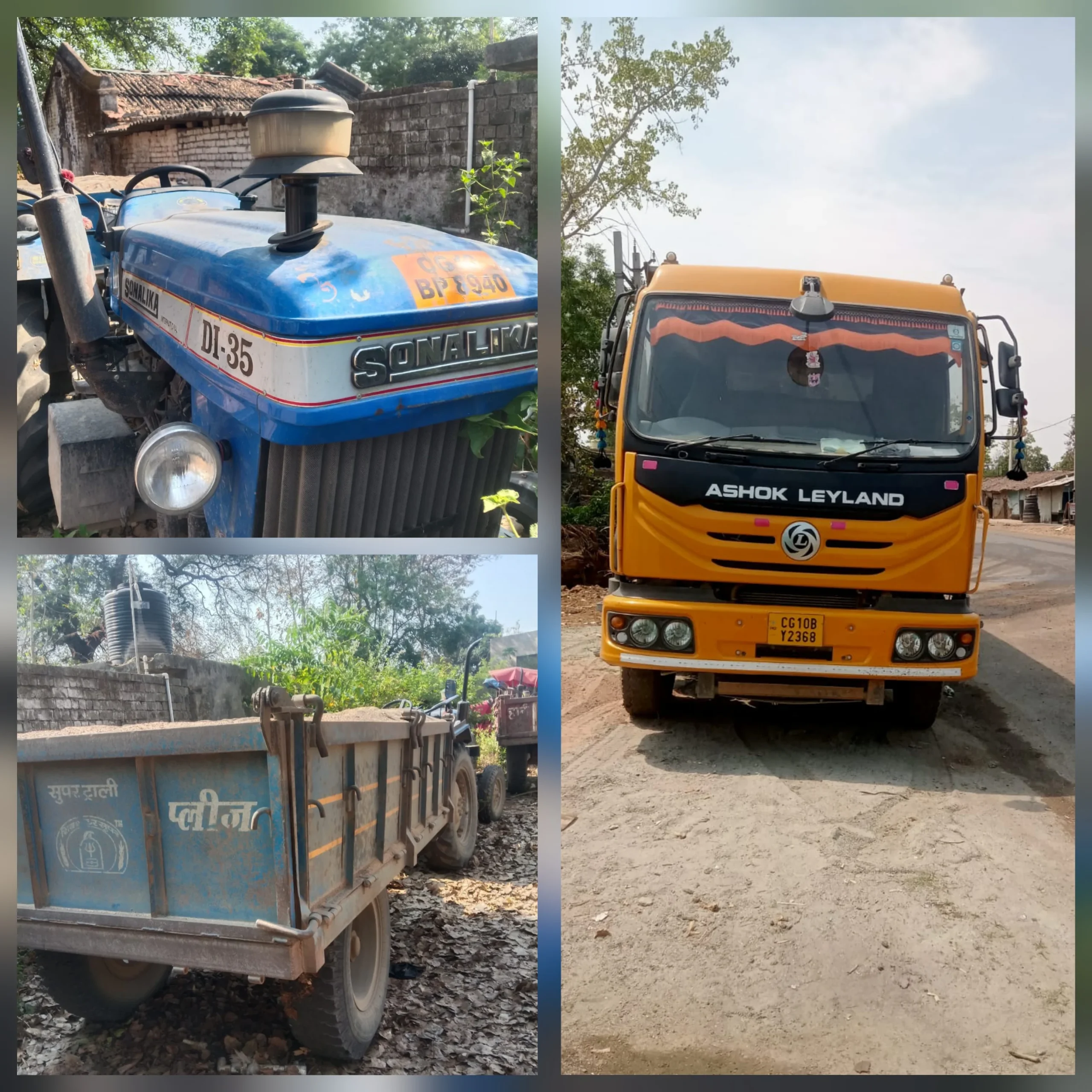 अवैध रेत कारोबार पर छापा: हाइवा सहित 5 गाड़ियां जब्त, कई इलाके खंगाले