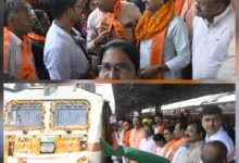 आस्था की पटरियों पर रवाना हुआ विश्वास: केन्द्रीय मंत्री की हरी झंडी..850 श्रद्धालु रामलला के दरबार की ओर