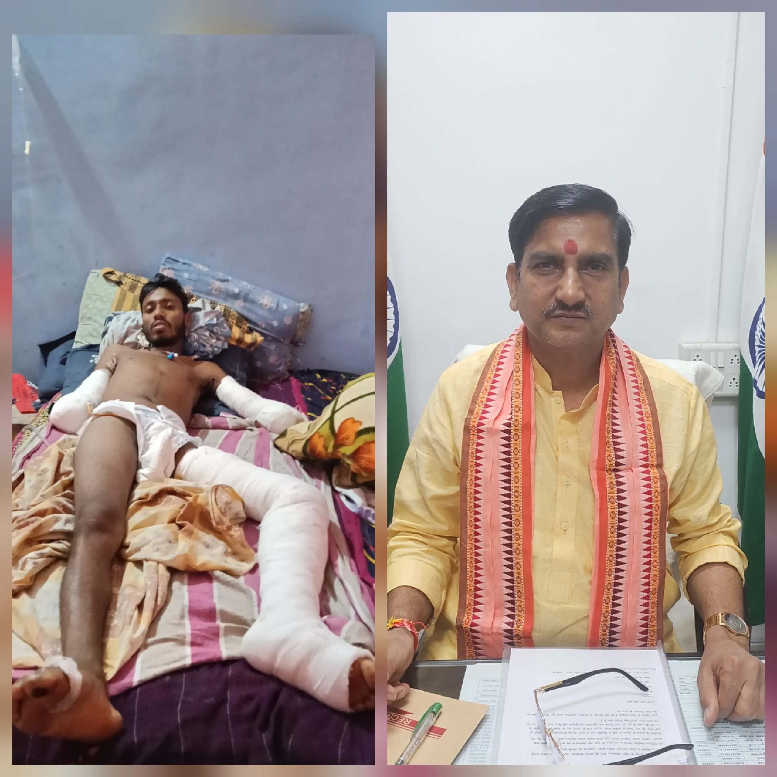 33 केवी करंट ने उजाड़ा जीवन — दोनों हाथ कटे, अब पैर पर खतरा; जनदर्शन में फूटा दर्द, तोखन साहू का सीधा एक्शन, भारती ने थामी न्याय की कमान