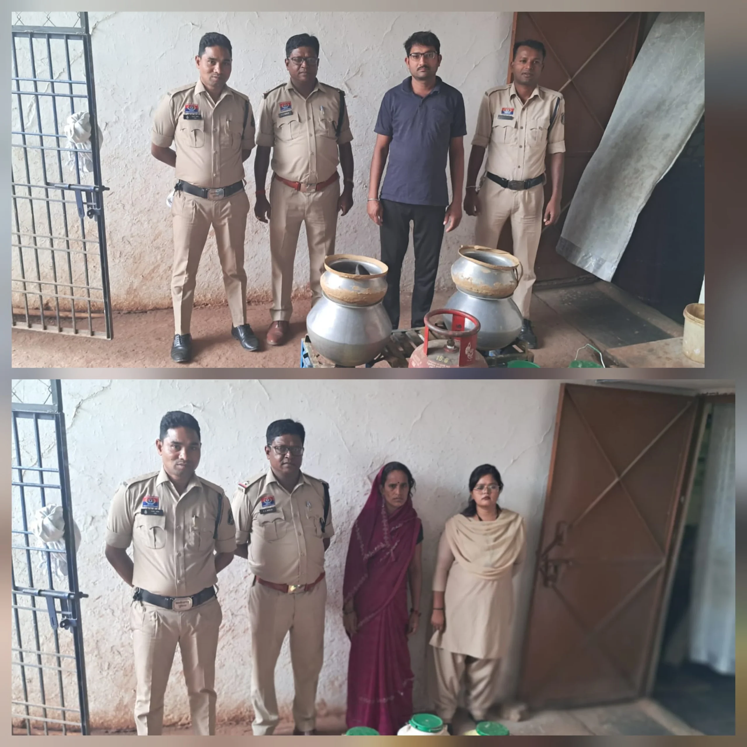 महुआ शराब पर ताबड़तोड़ रेड: 230 लीटर जब्त, महिला समेत दो आरोपी गिरफ्तार