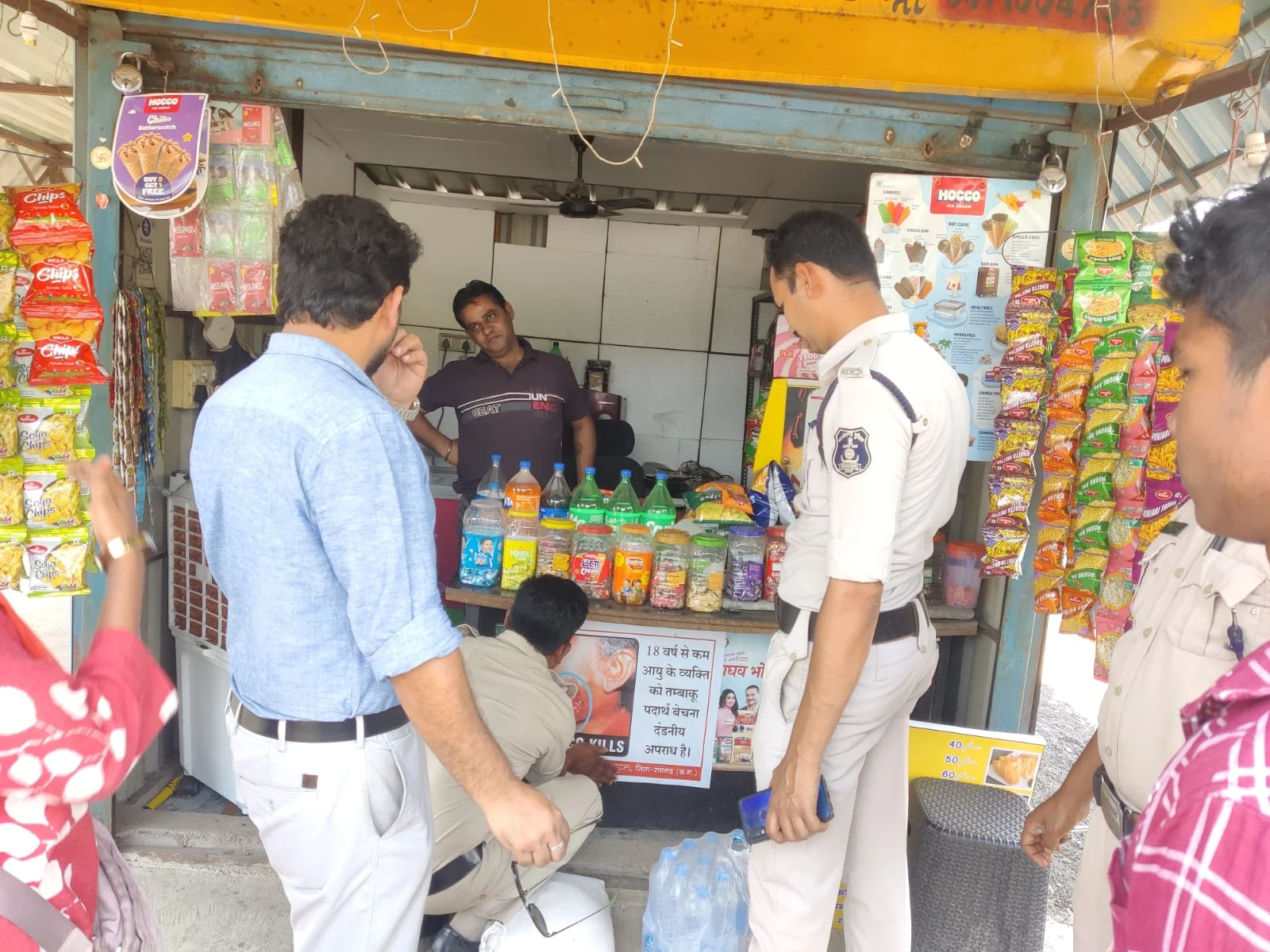 28 पान ठेलों पर 5 हजार से अधिक की चालानी कार्रवाई