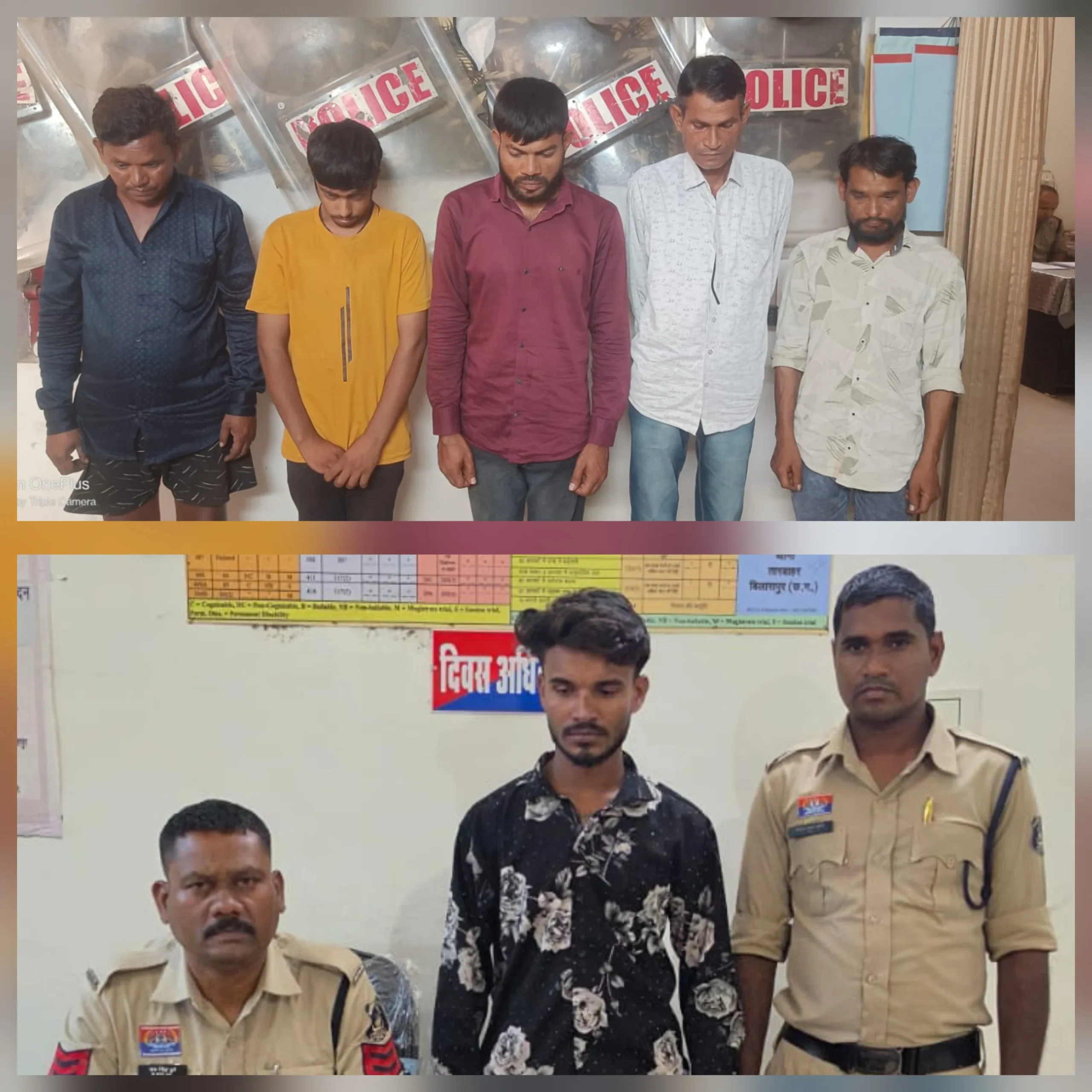 पुलिस का डबल एक्शन — चाकू से दहशत फैलाने वाला धराया, 5 असामाजिक तत्व एक साथ गिरफ्तार