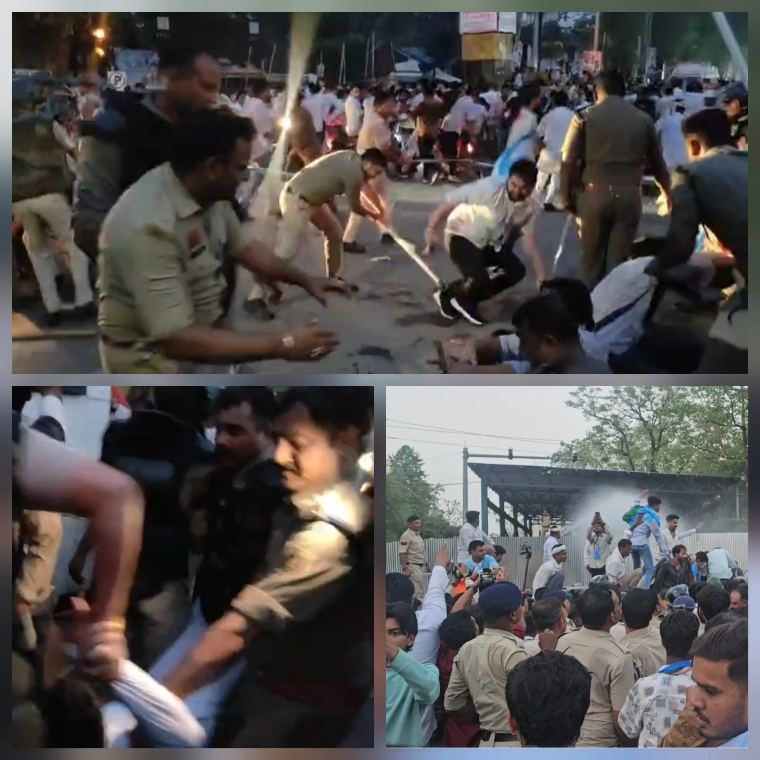 पेपर लीक पर फूटा युवा आक्रोश: मंत्री आवास घेराव के बाद लाठीचार्ज, विधायक देवेंद्र यादव समेत दर्जनों नेता घायल