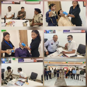 कानून के पहरेदारों की सेहत का भी ख्याल, बिलासपुर पुलिस के दंत शिविर में 95 लोगों की जांच