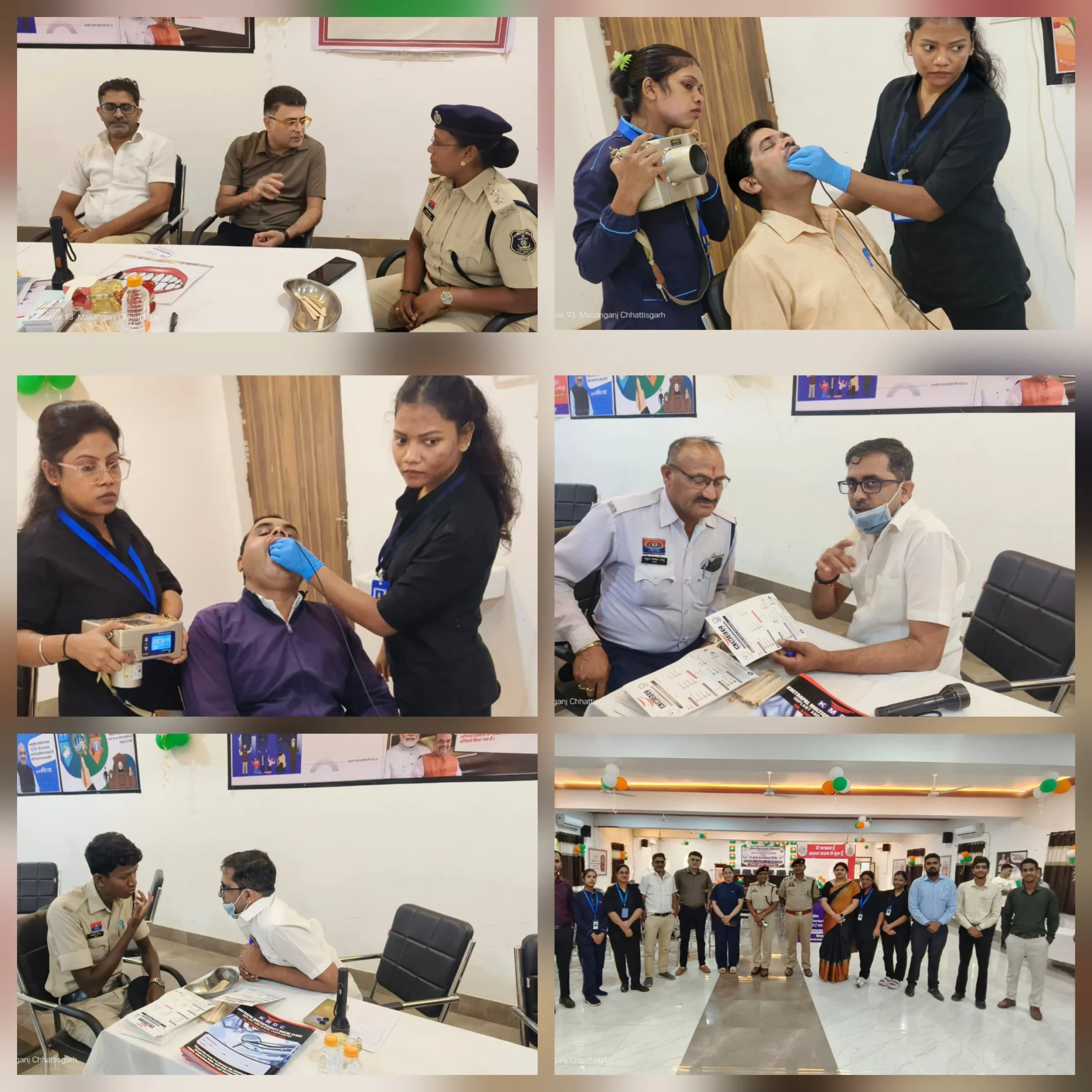 कानून के पहरेदारों की सेहत का भी ख्याल, बिलासपुर पुलिस के दंत शिविर में 95 लोगों की जांच