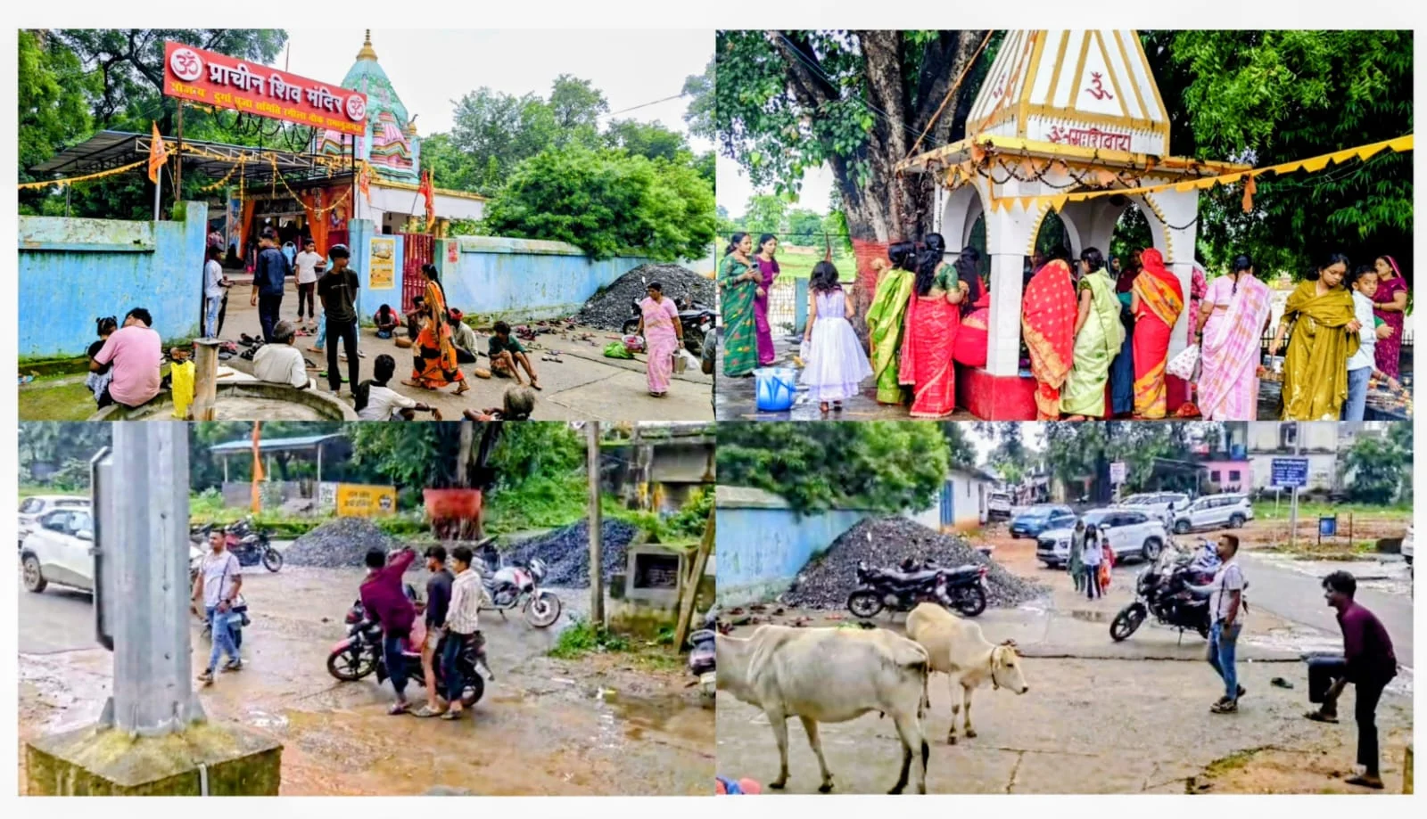 शिवभक्त गिरते रहे, प्रशासन सोता रहा… सावन में मंदिर परिसर पर गिट्टी कारोबारियों का कब्जा