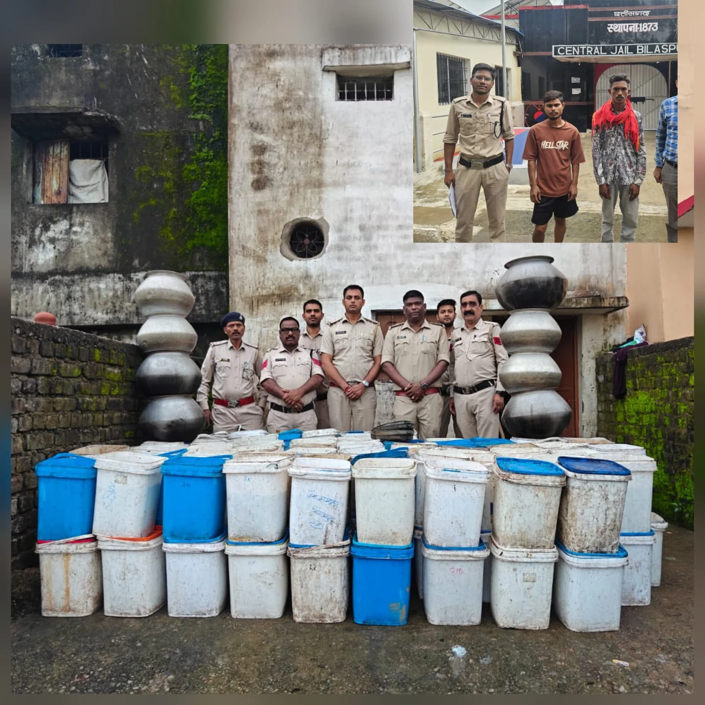 तिरंगा चढ़ने से पहले उतर गया शराब का नशा…346 लीटर महुआ के साथ छह गिरफ्तार.. सीपत में मिला जखीरा