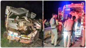 सड़क सुरक्षा की बैठकें चलती रहीं, सड़क पर मौत का कहर बरपा; ट्रक-पिकअप भिड़ी, 3 मजदूरों की मौत, 7 गंभीर