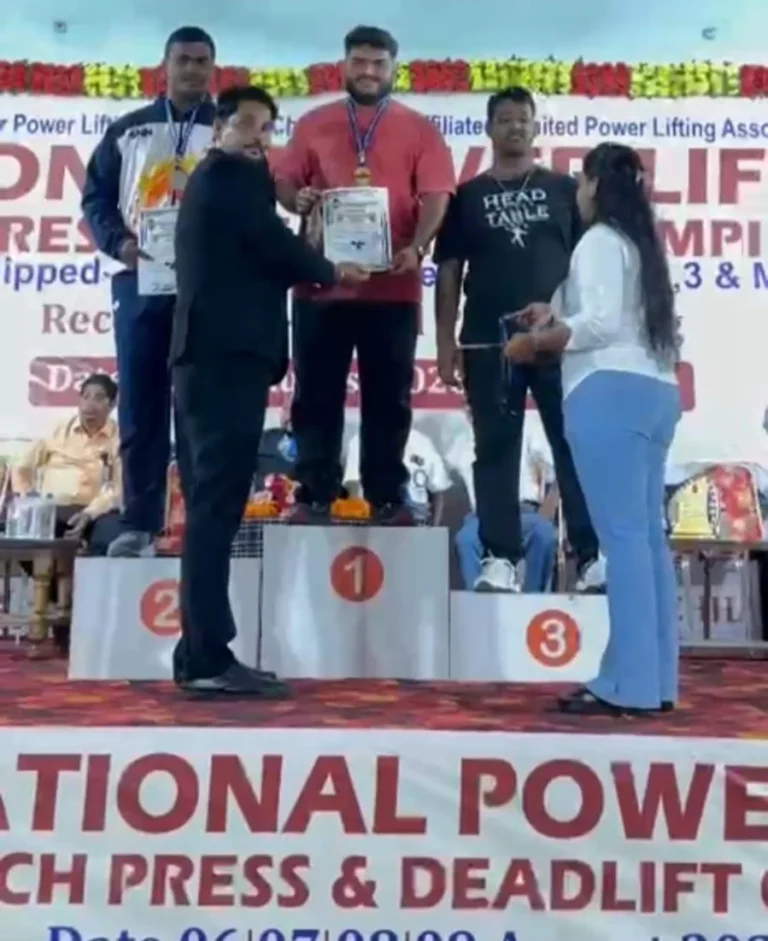 21 वर्षीय जूनियर वर्ग में यश खुबचंदानी बने नेशनल पावरलिफ्टिंग चैंपियन
