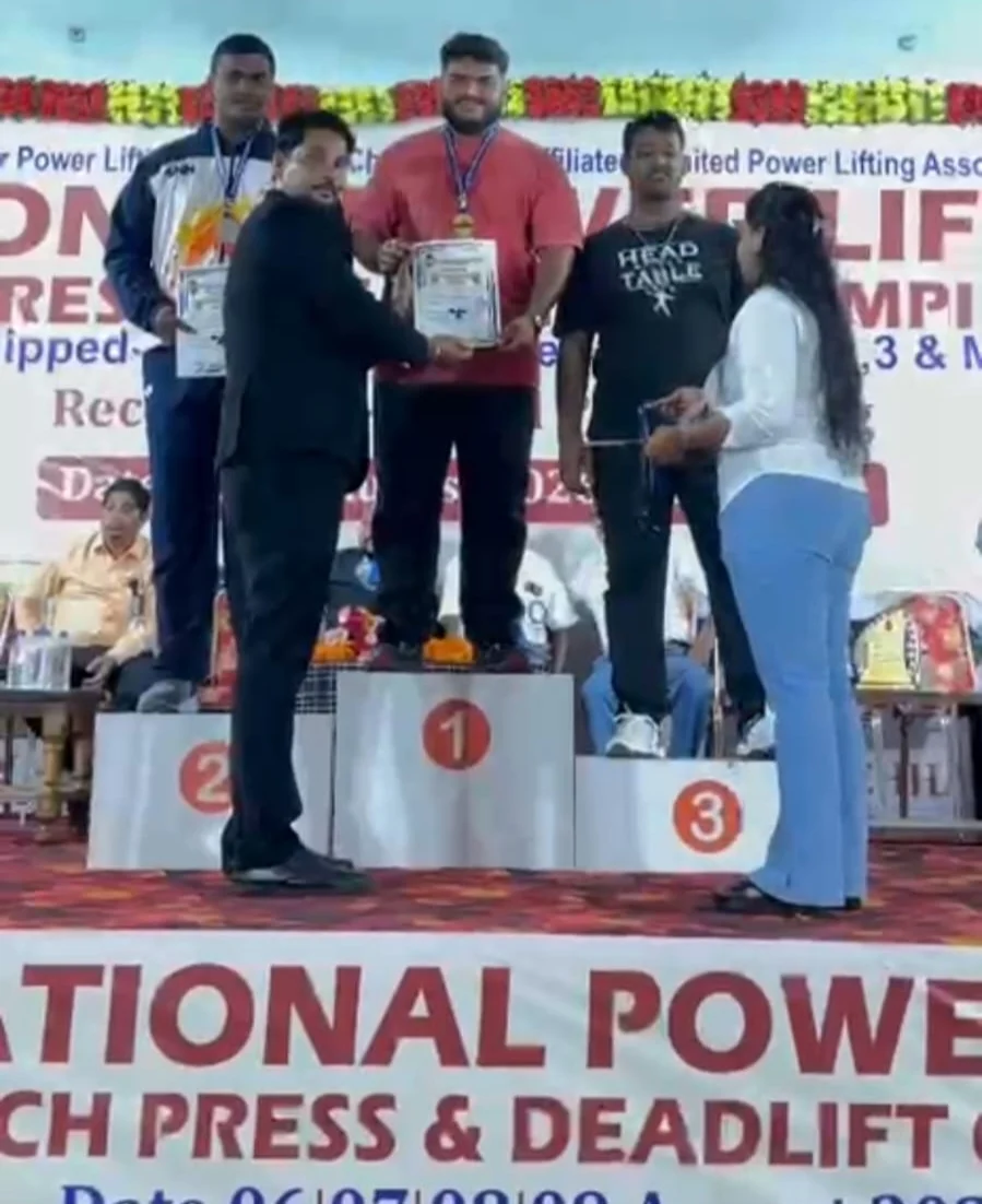 21 वर्षीय जूनियर वर्ग में यश खुबचंदानी बने नेशनल पावरलिफ्टिंग चैंपियन