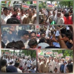 पानी की बौछार में भी नहीं थमे नारे, ज्ञानेश कुमार का पुतला फूंका; कांग्रेस बोली—इस्तीफा दो, जेल भेजो