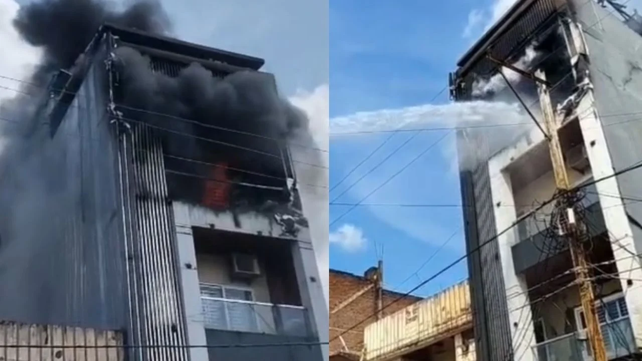 MP News- सतना में बहुमंजिला इमारत में लगी भीषण आग, दमकल की टीमें मौके पर, आसपास के मकान कराए गए खाली