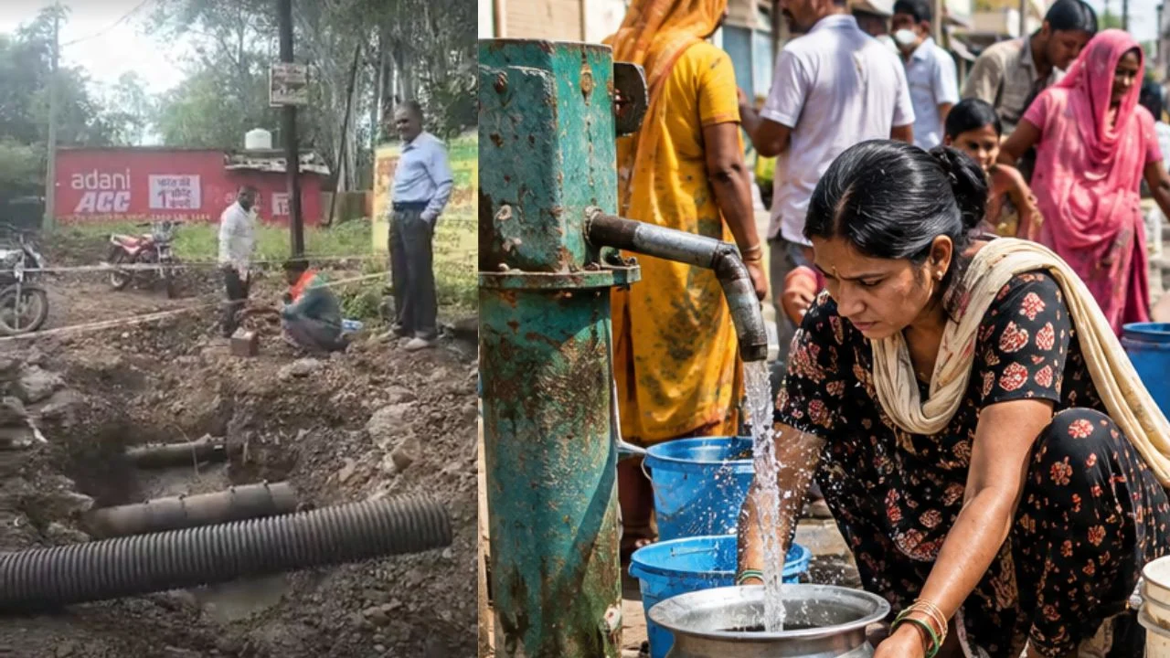 MP News -सीहोर के फ्रीगंज में सीवेज खुदाई बनी आफत, 4 दिन से पानी बंद, टैंकर मंगवाने को मजबूर लोग