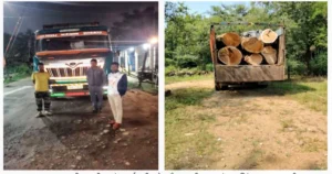 रात के अंधेरे में साल का खेल! कान्हर बैरियर पर 19 लट्ठों से भरा ट्रक जब्त, टीपी में गड़बड़ी