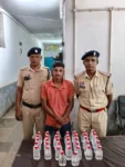 बहेरा पुल के पास पुलिस की रेड, 37 पाव शराब जब्त; आरोपी अरेस्ट